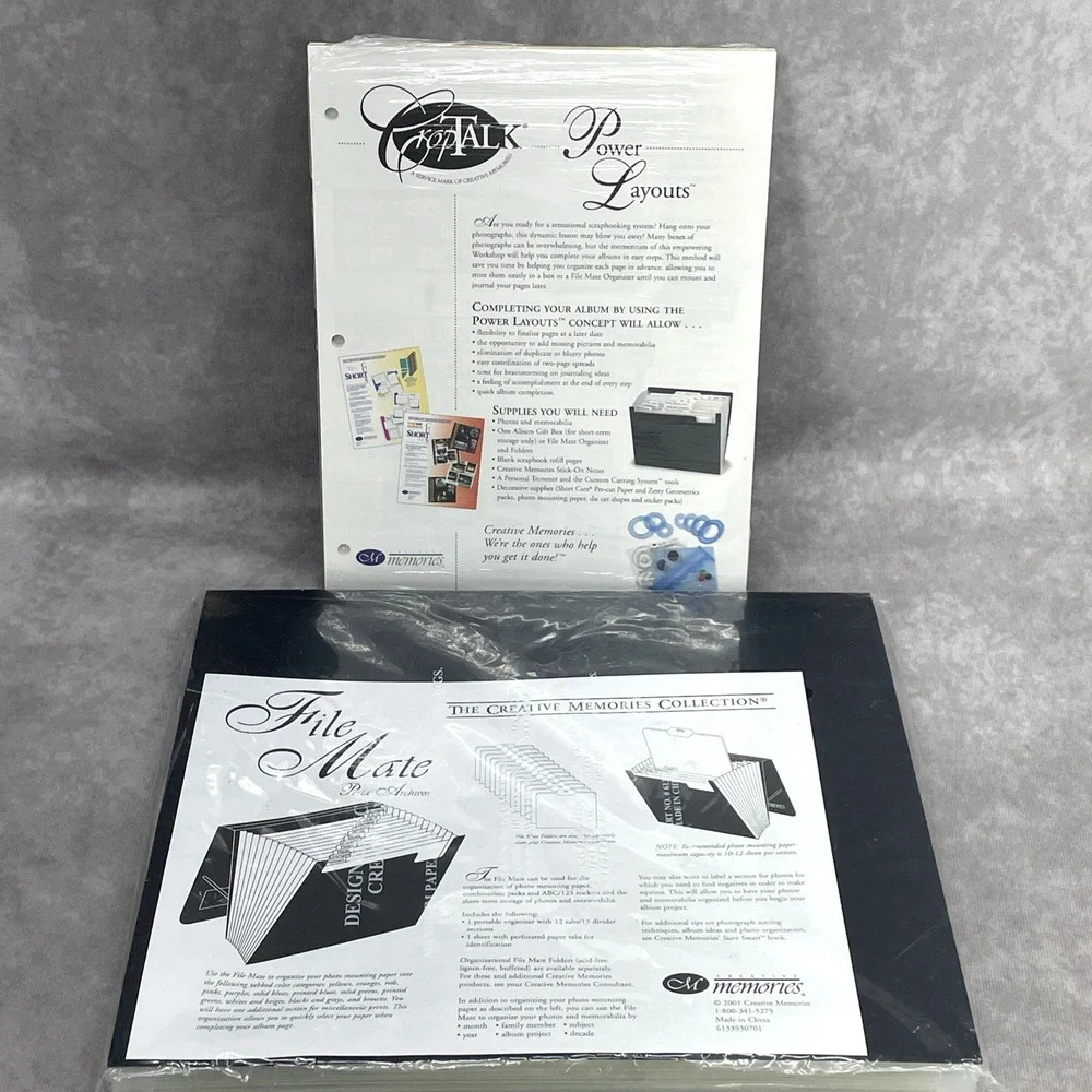 Creative Memories File Mate Accordion Organizer Storage & Crop Talk Power Layout